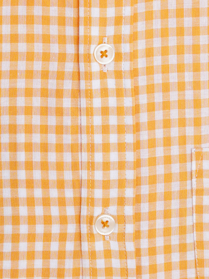 Yellow Bold Gingham Checkered Shirt