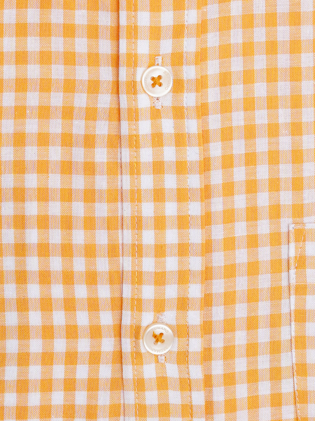 Yellow Bold Gingham Checkered Shirt