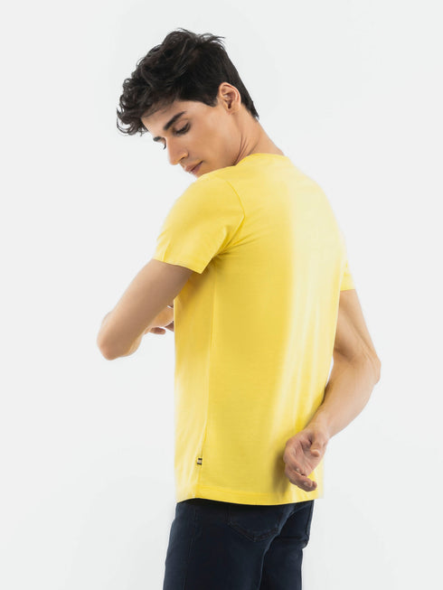 Yellow Basic Crew Neck T-Shirt Brumano Pakistan