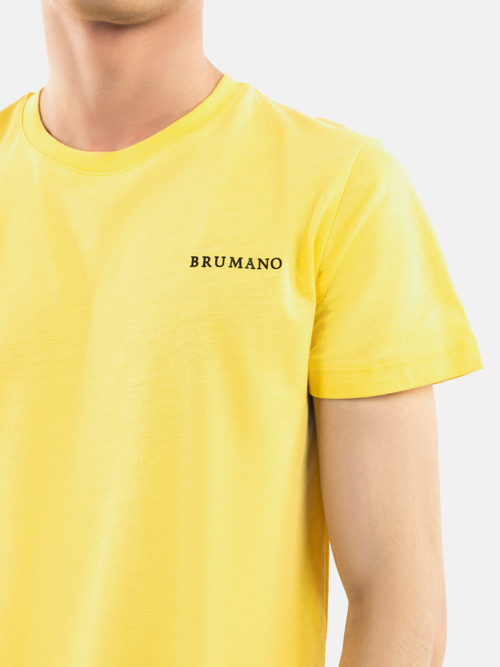Yellow Basic Crew Neck T-Shirt