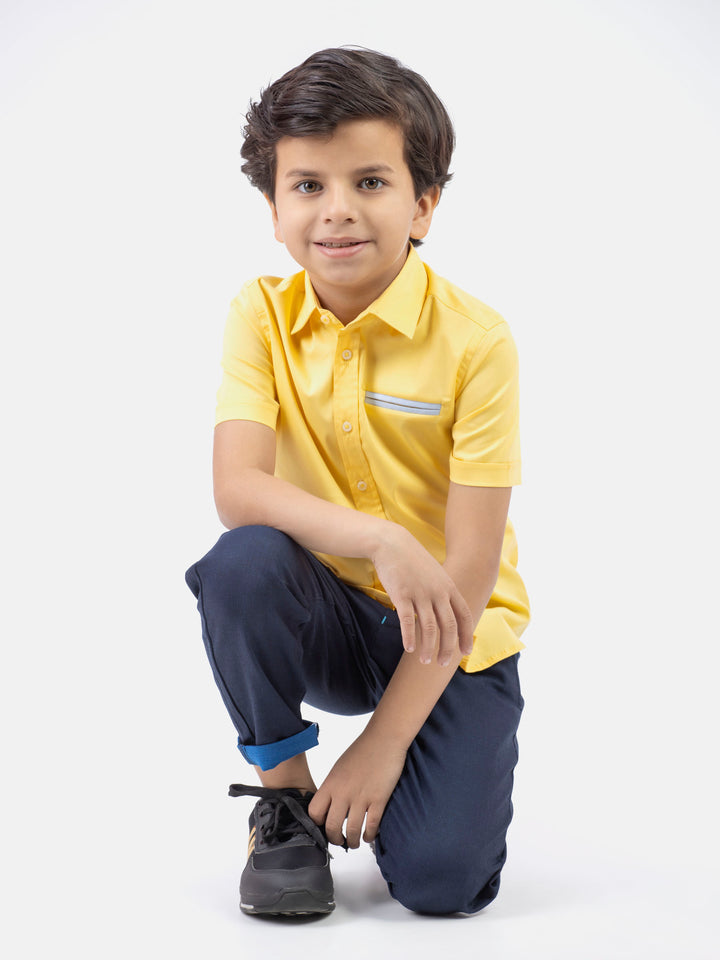 Yellow Half Sleeve Casual Shirt