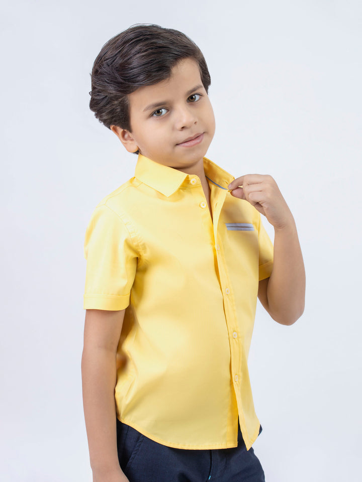 Yellow Half Sleeve Casual Shirt