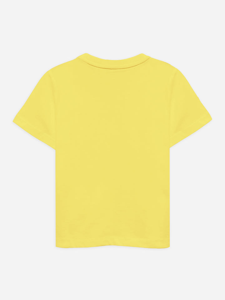 Yellow 'Racing' Printed T-Shirt - Junior