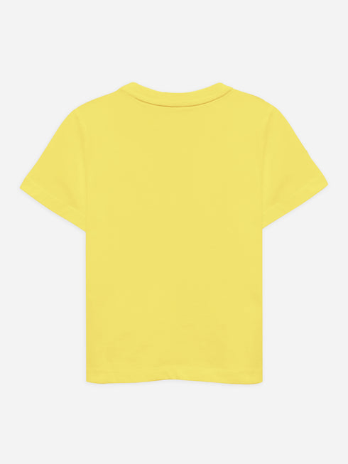 Yellow 'Racing' Printed T-Shirt - Junior