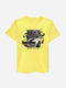 Yellow 'Racing' Printed T-Shirt - Junior