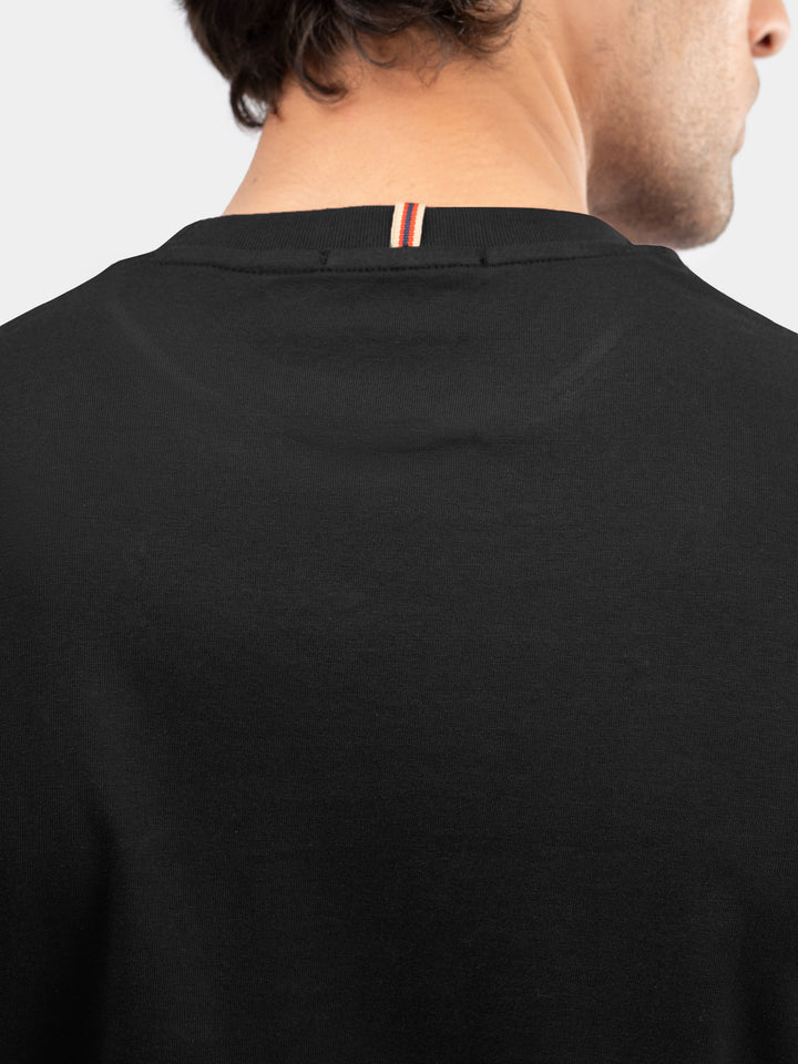 Black Relax Fit Crew Neck T-Shirt