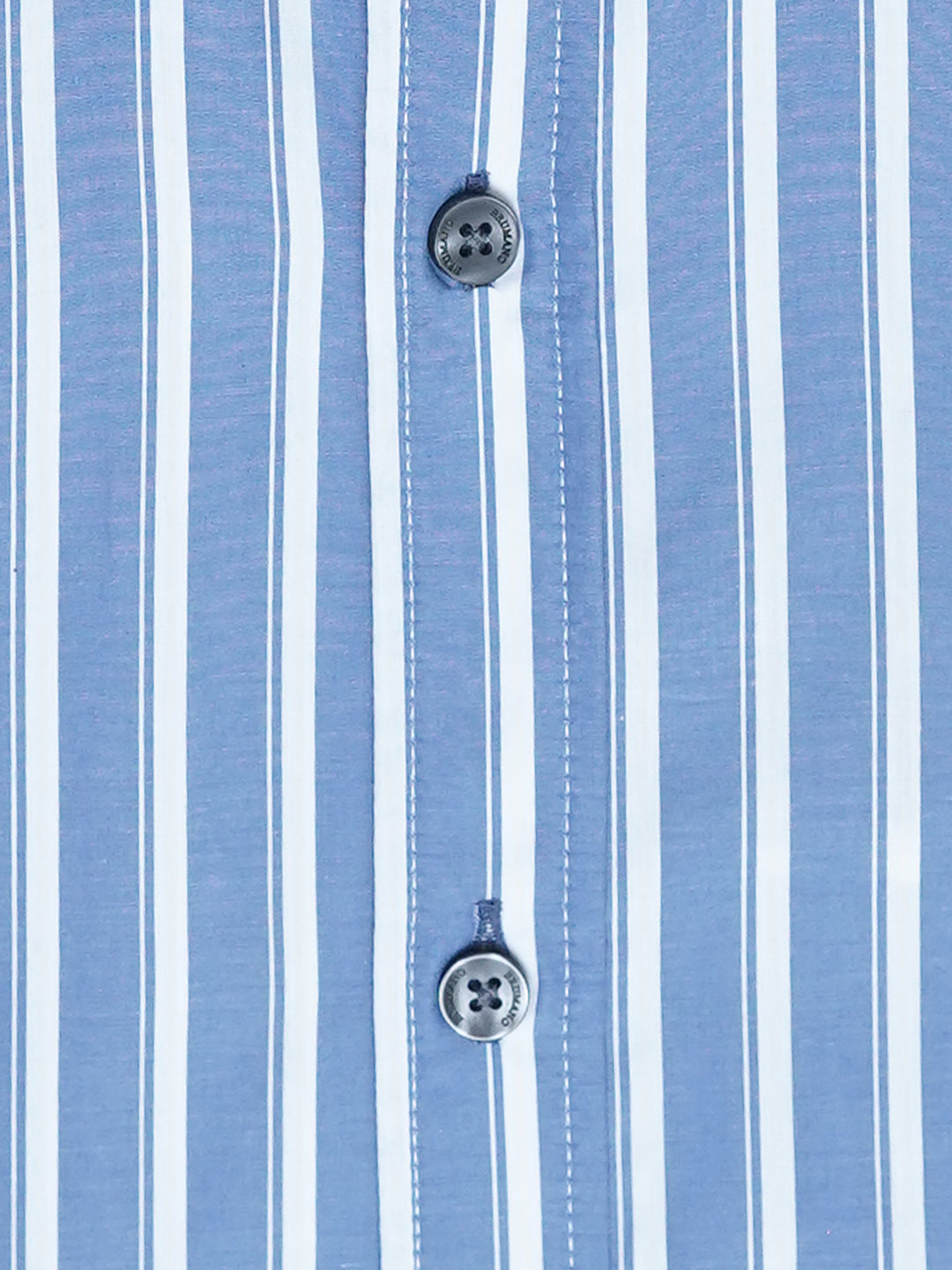 Blue & White Striped Formal Shirt
