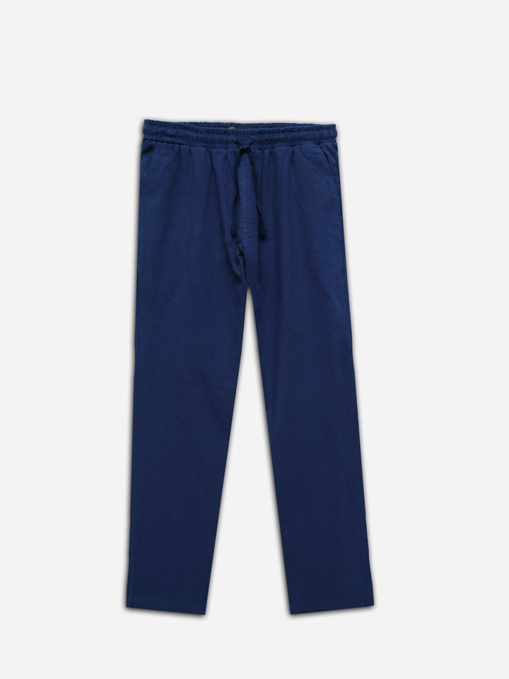 Blue Wrinkled Light Weight Cotton Pajama — Brumano Pakistan