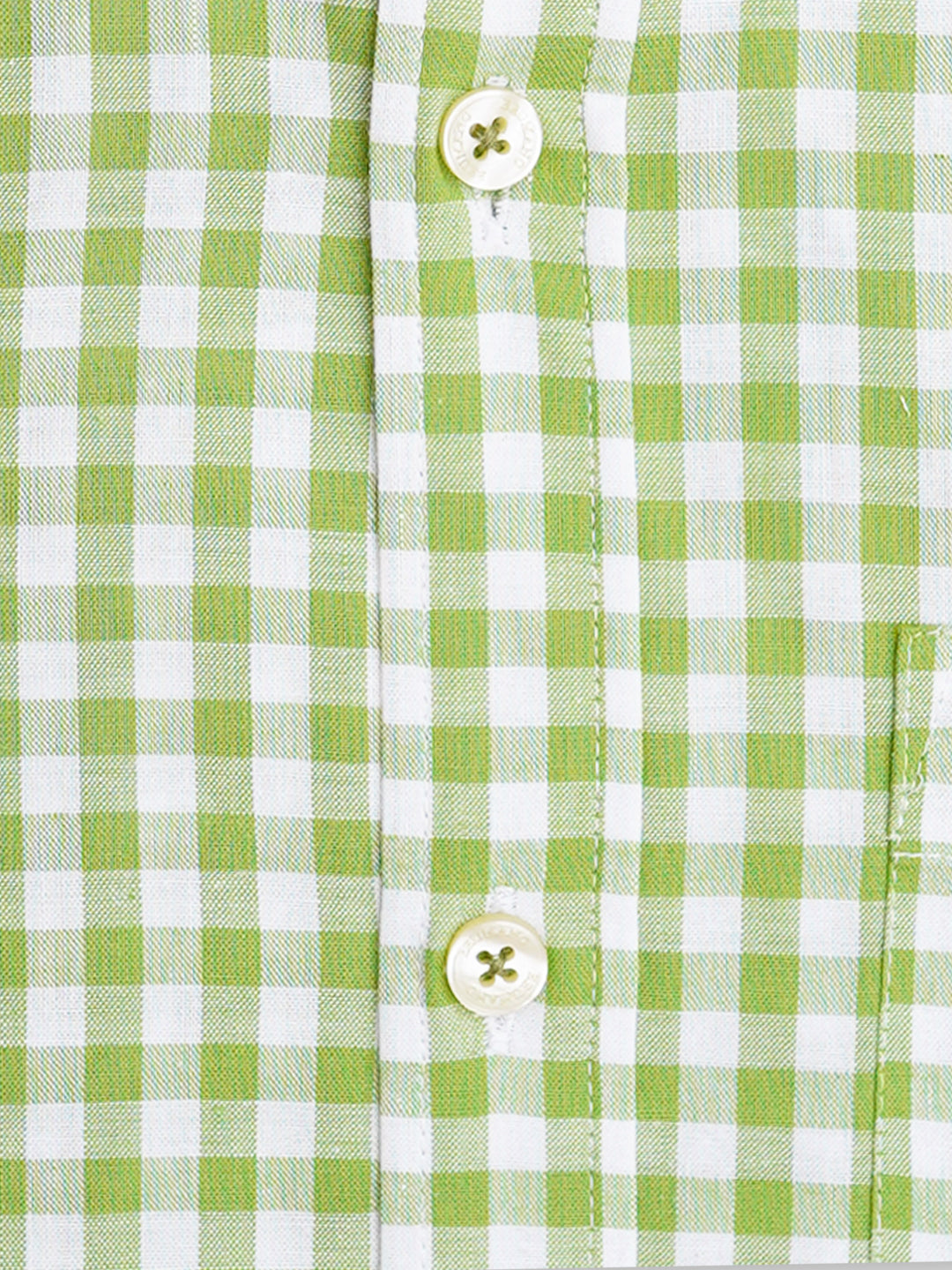 Green Bold Gingham Checkered Shirt