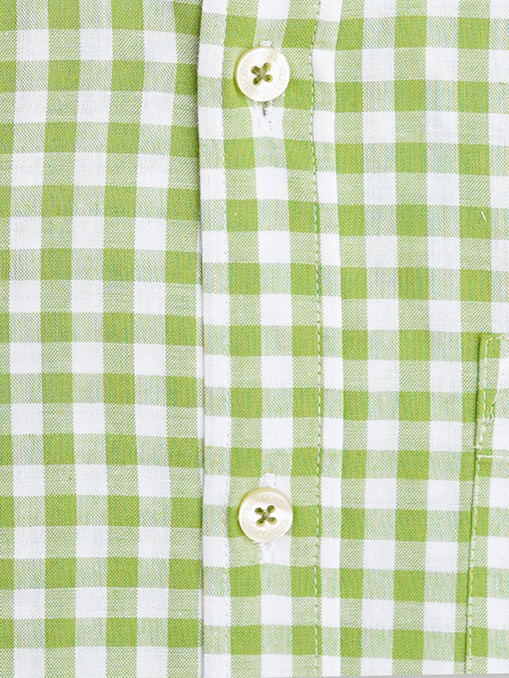 Green Bold Gingham Checkered Shirt