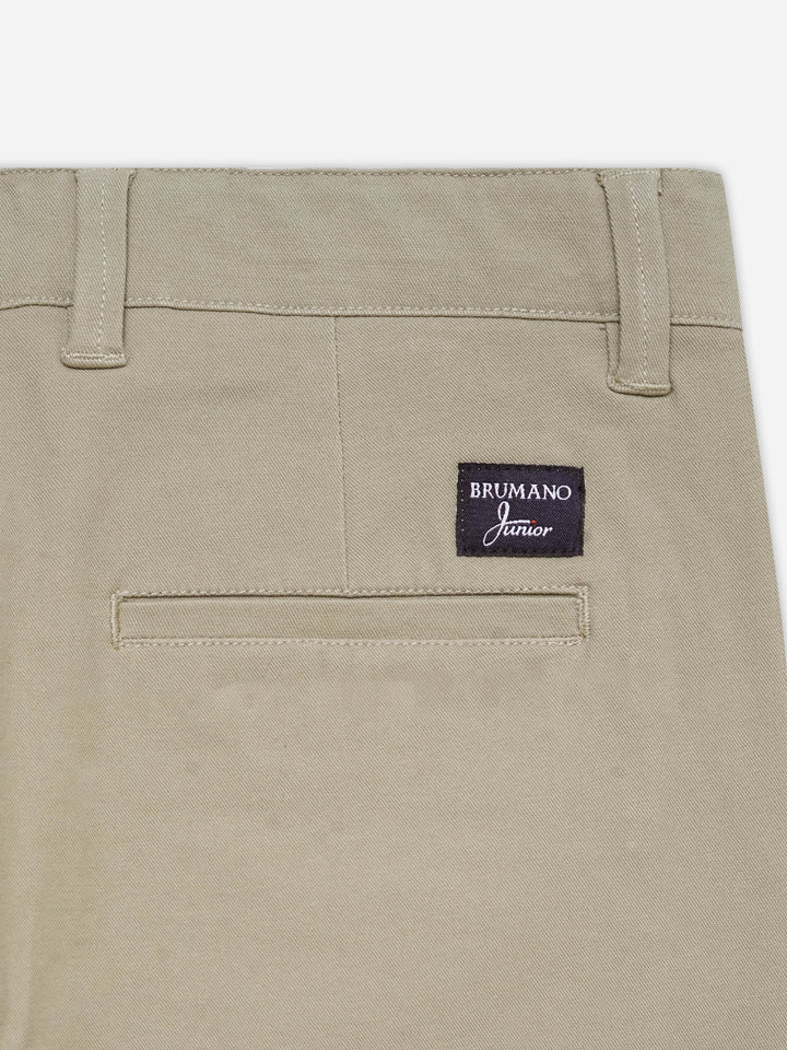 Khaki Casual Cotton Trouser - Junior