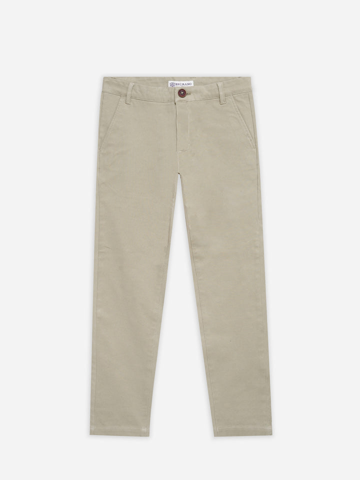 Khaki Casual Cotton Trouser - Junior