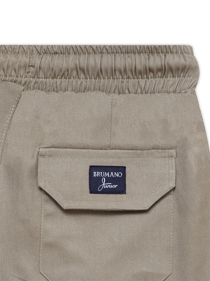 Khaki Straight Fit Casual Pajama - Junior