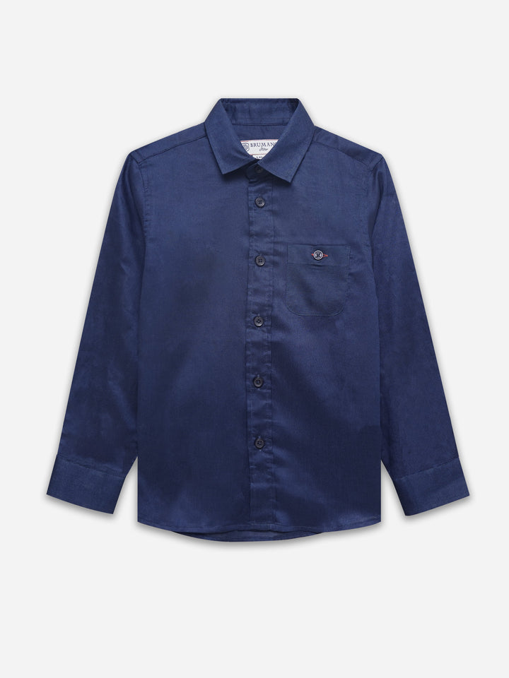 Navy Blue Light Weight Long Sleeve Shirt - Junior