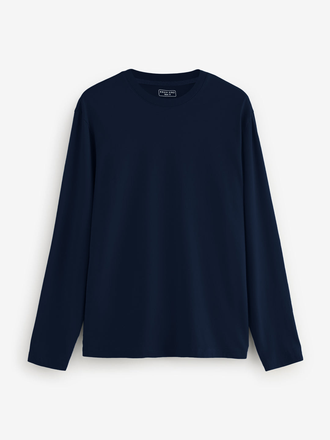 Navy Blue Long Sleeve Crew Neck T-Shirt - women