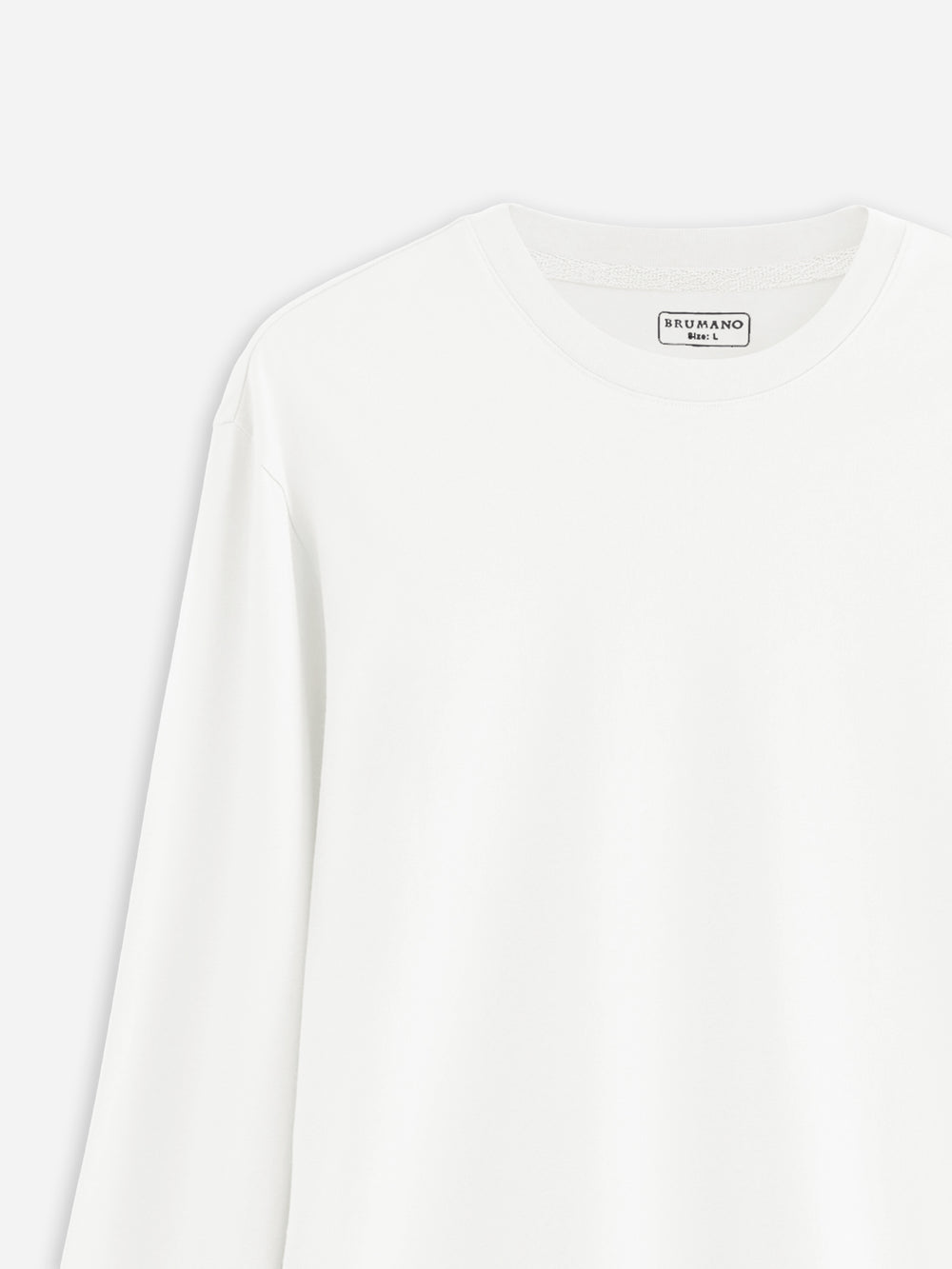 White Long Sleeve Crew Neck T-Shirt - Women