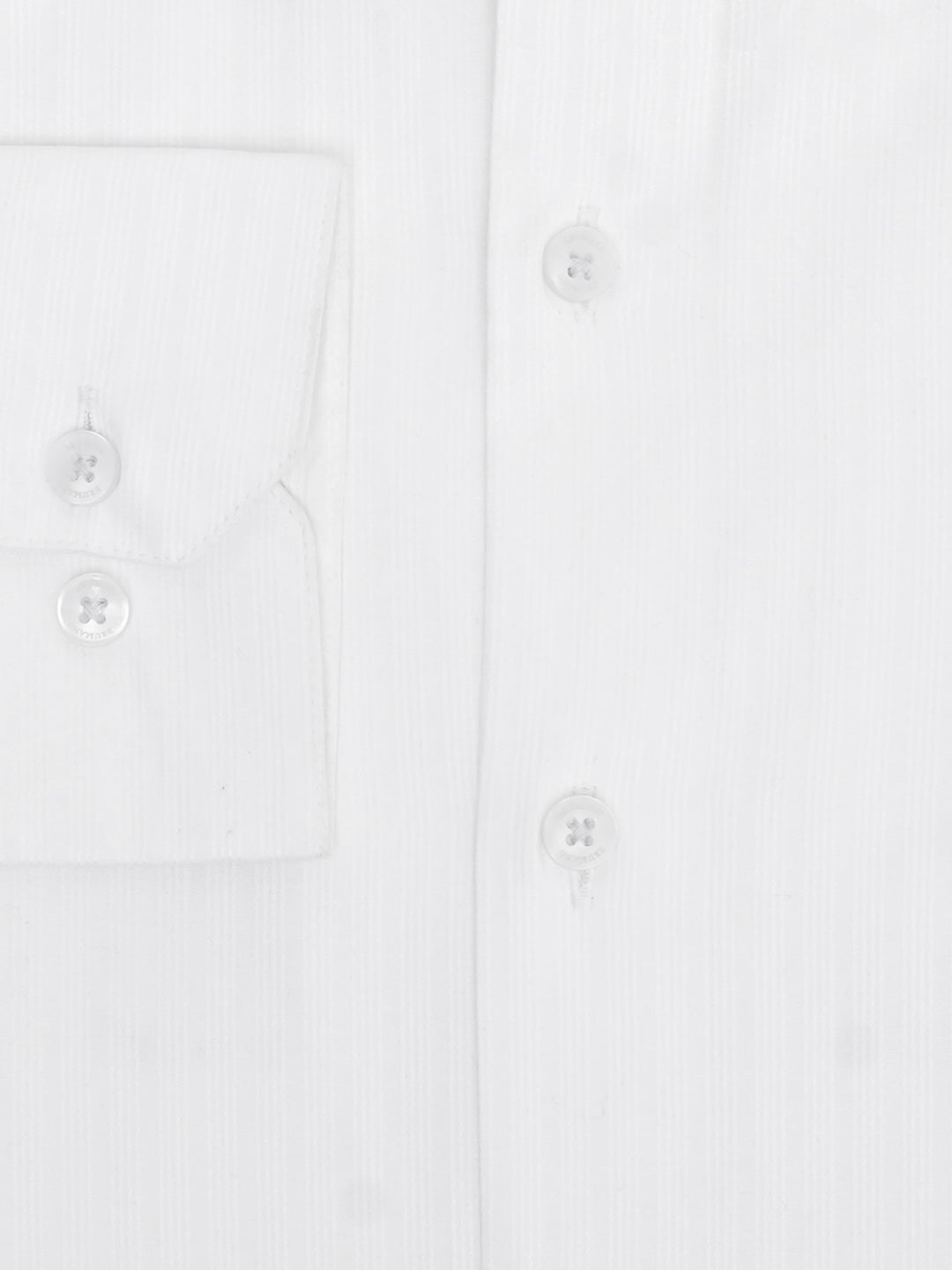 White Multi Self Striped Shirt - Luxe