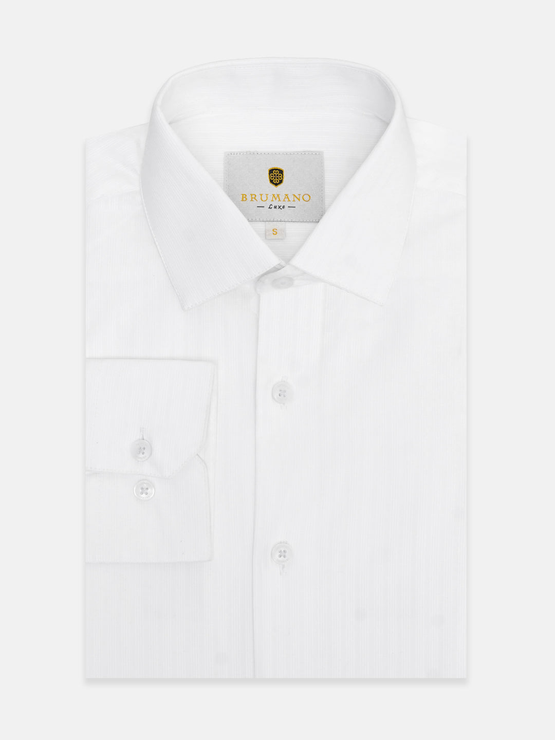 White Multi Self Striped Shirt - Luxe