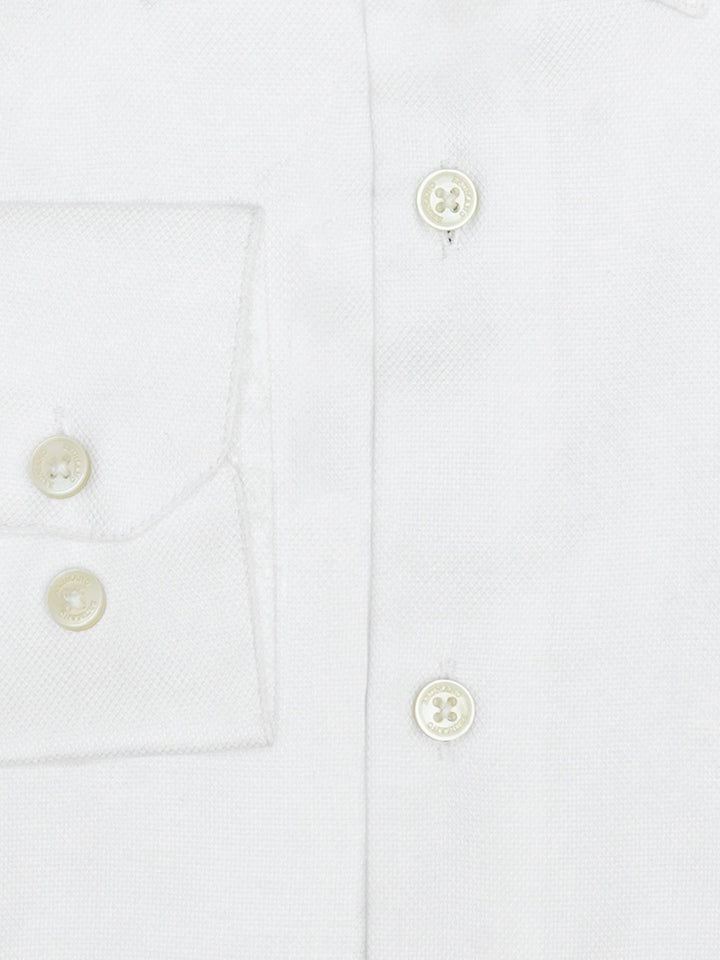 White Structured Formal Shirt - Luxe