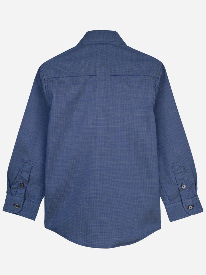 Blue & White Dobby Casual Long Sleeve Shirt Brumano Pakistan