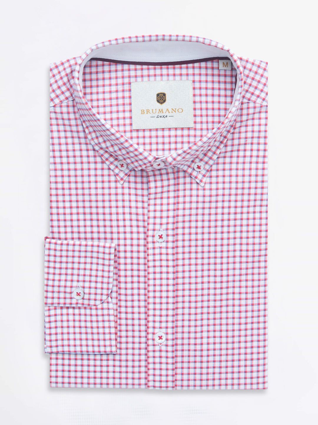Red Linen Gingham Shirt