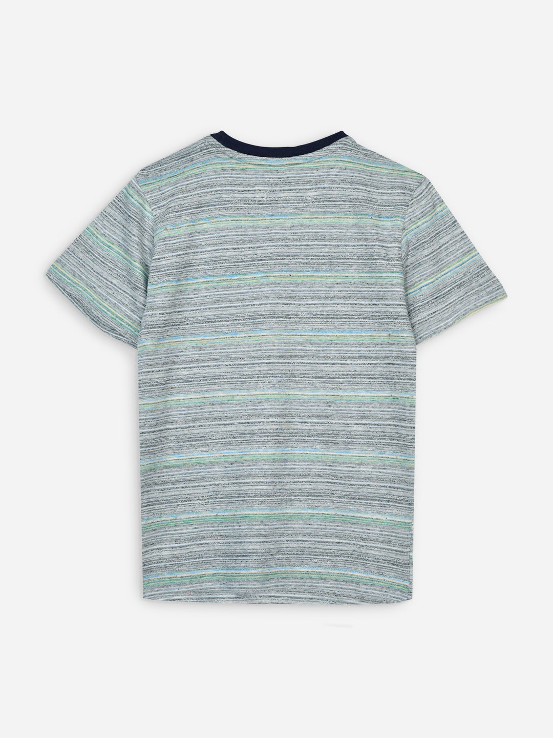 Grey Multi Color Striped Csual T-Shirt Brumano Pakistan