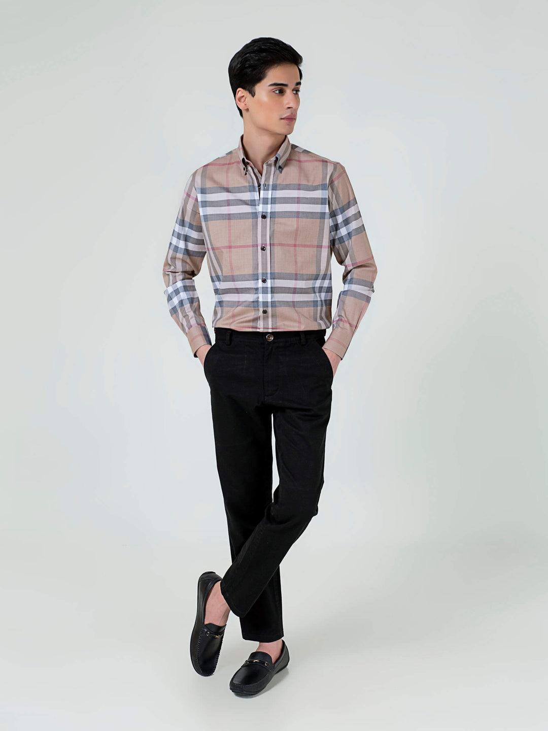 Black Slimfit Chino With Gurkha Style Buttons Brumano Pakistan