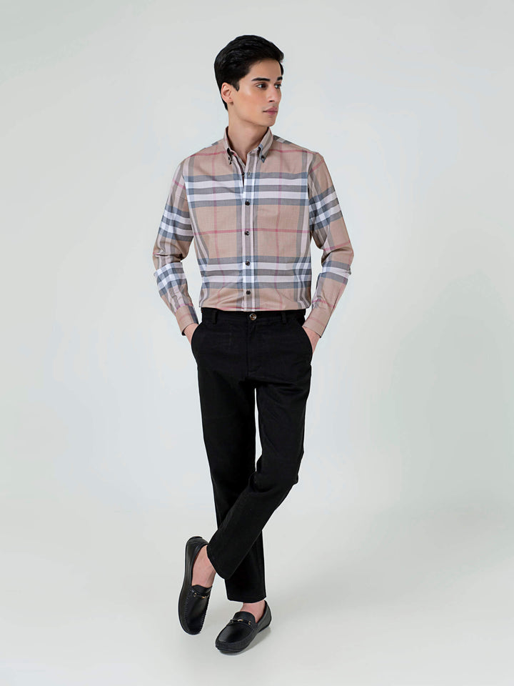 Black Slimfit Chino With Gurkha Style Buttons Brumano Pakistan