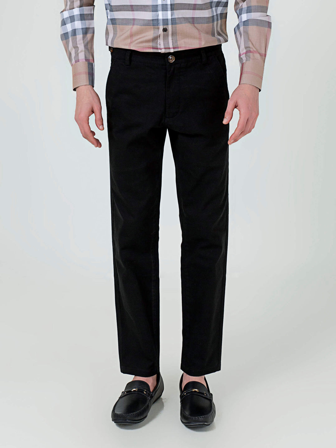 Black Slimfit Chino With Gurkha Style Buttons Brumano Pakistan