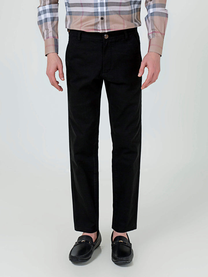 Black Slimfit Chino With Gurkha Style Buttons Brumano Pakistan