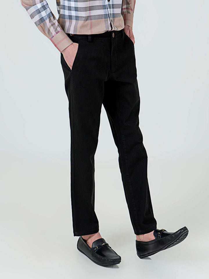 Black Slimfit Chino With Gurkha Style Buttons Brumano Pakistan