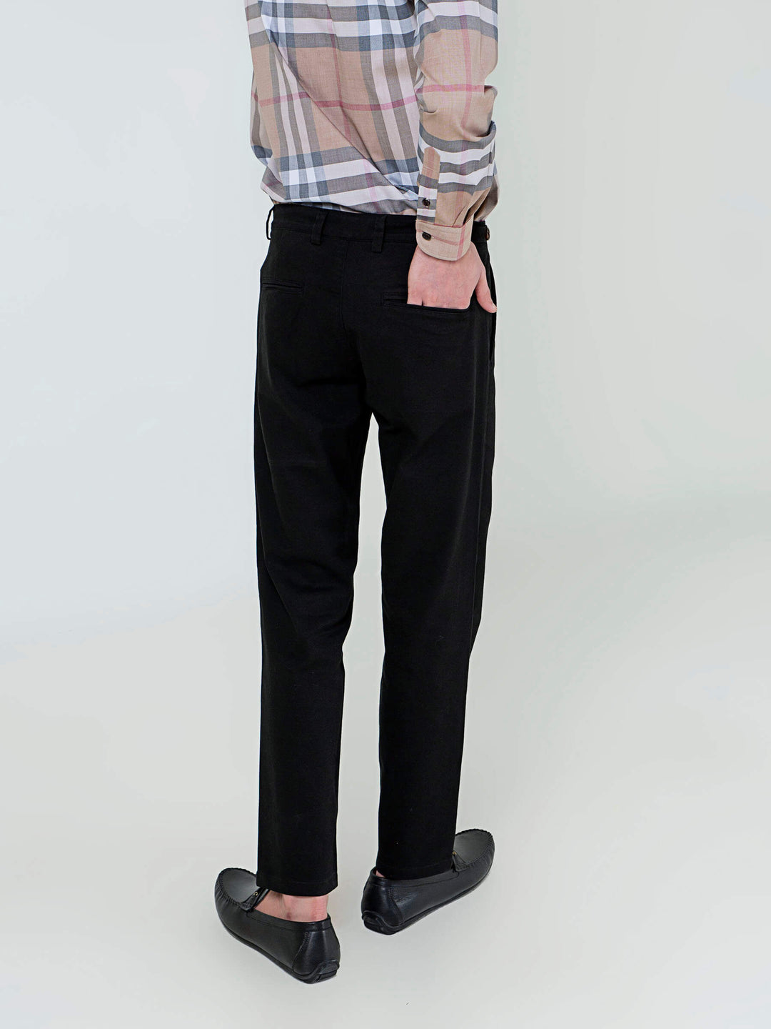Black Slimfit Chino With Gurkha Style Buttons Brumano Pakistan
