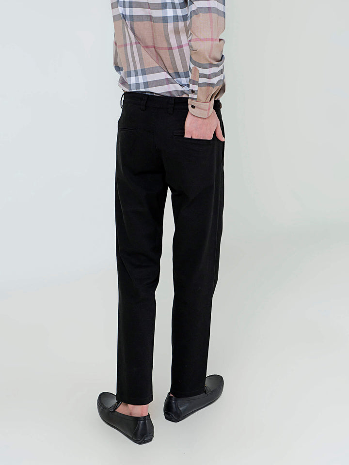 Black Slimfit Chino With Gurkha Style Buttons Brumano Pakistan