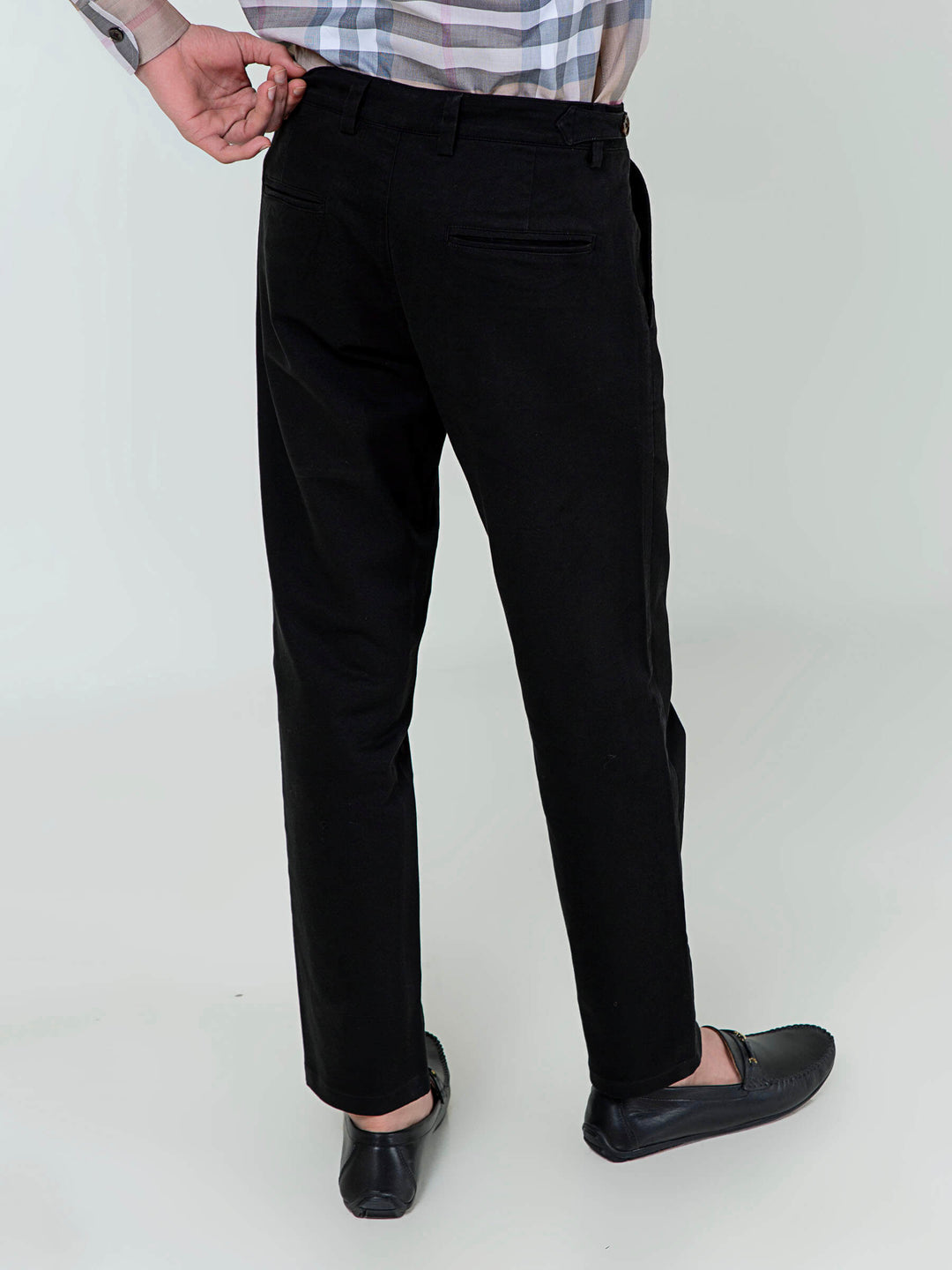 Black Slimfit Chino With Gurkha Style Buttons Brumano Pakistan