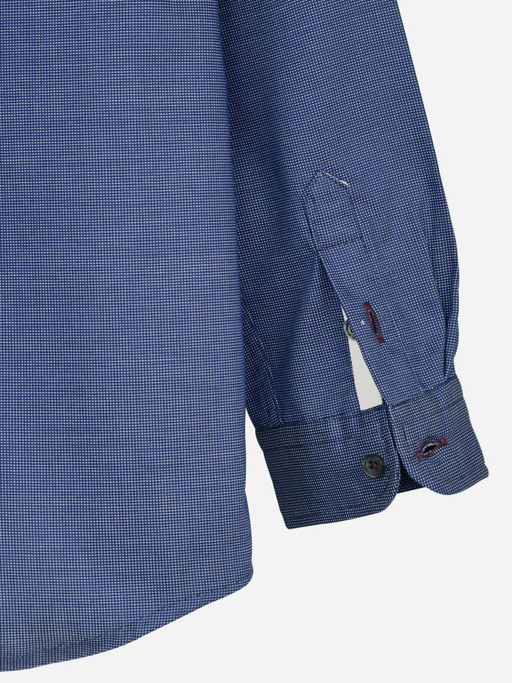 Blue & White Dobby Casual Long Sleeve Shirt Brumano Pakistan