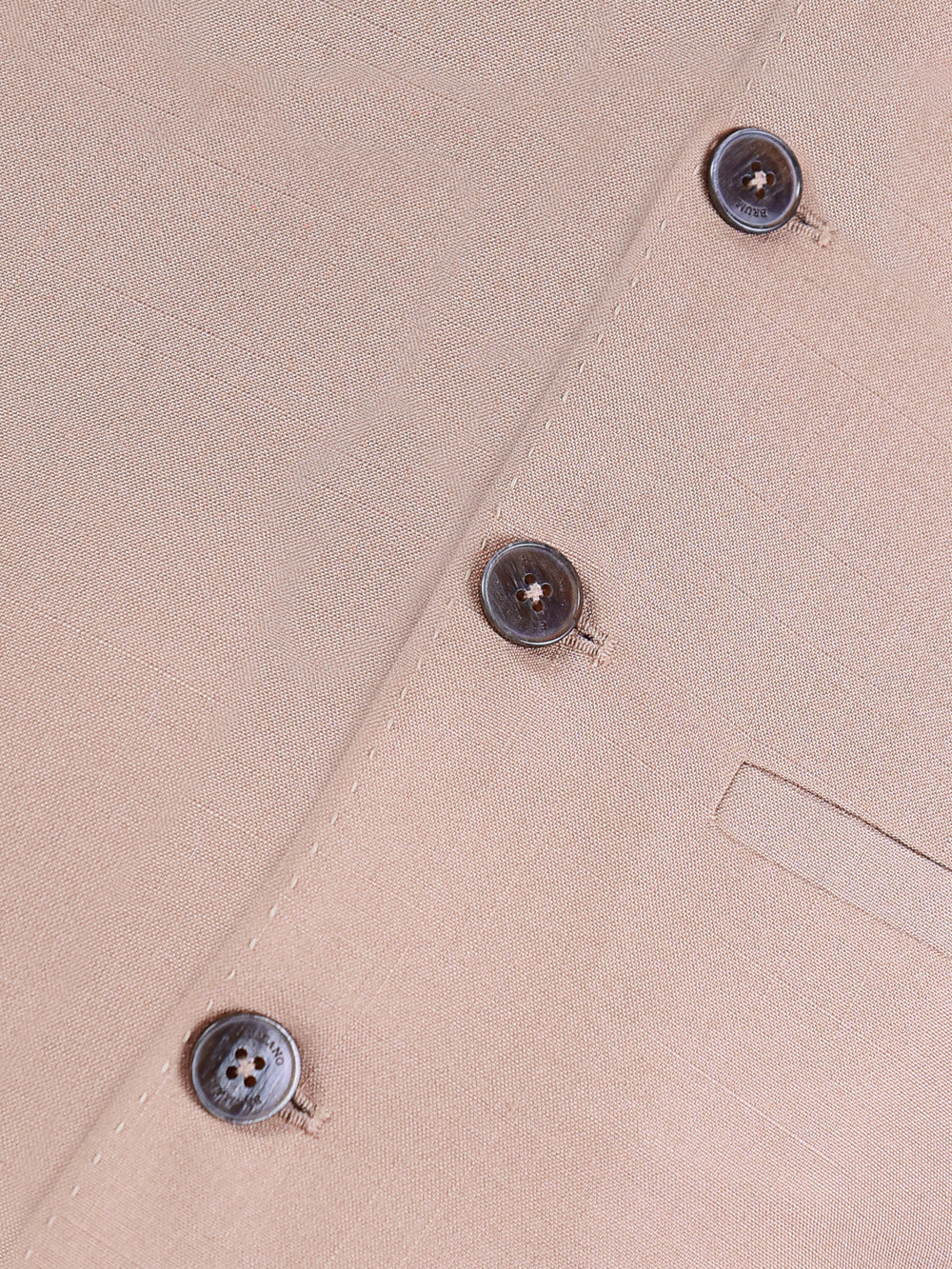 Fawn Brown Formal Textured Waistcoat
