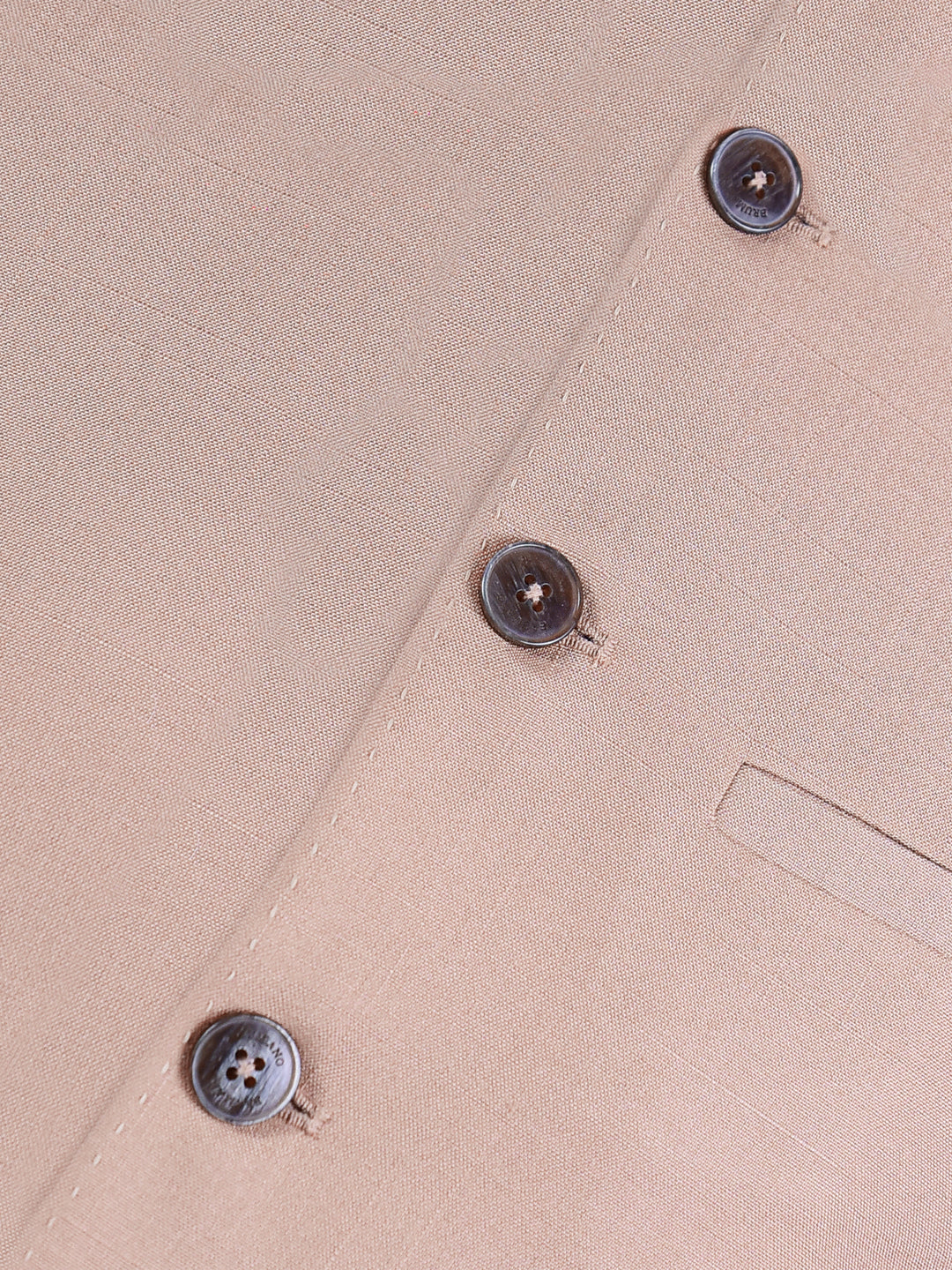 Fawn Brown Formal Textured Waistcoat