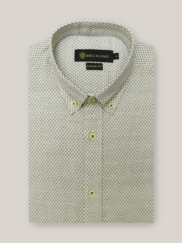 Olive Floral Printed Shirt Brumano Pakistan