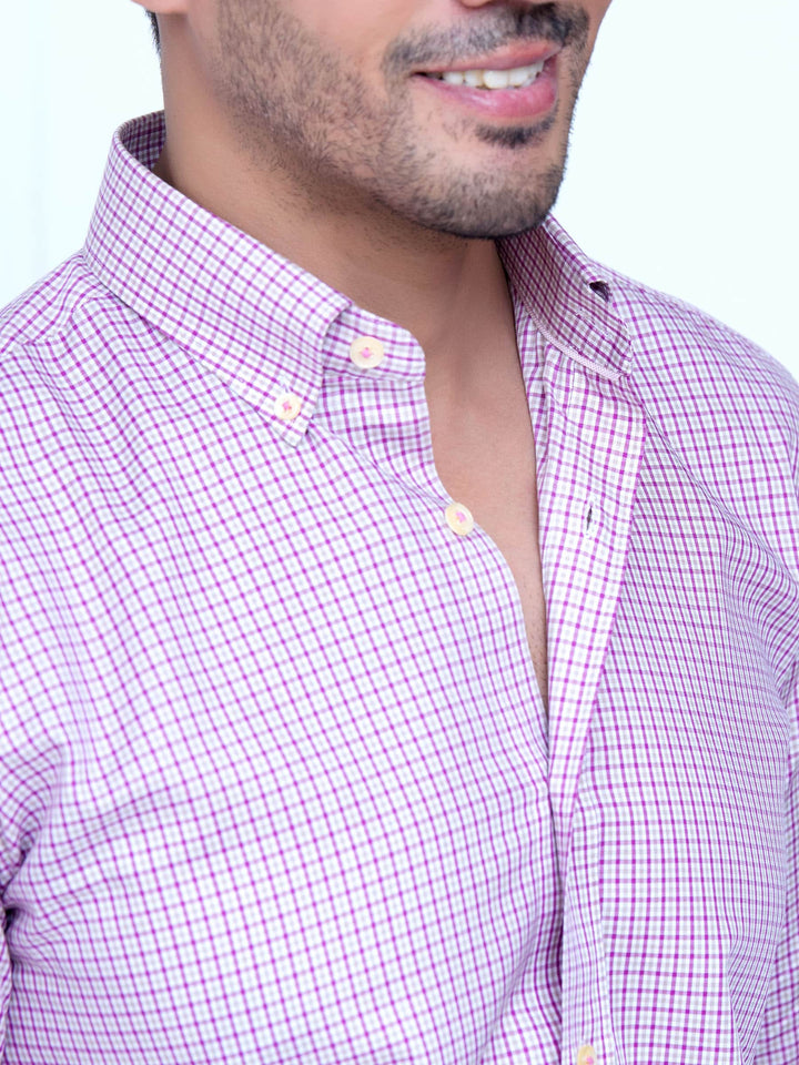 Pink Gingham Check Shirt