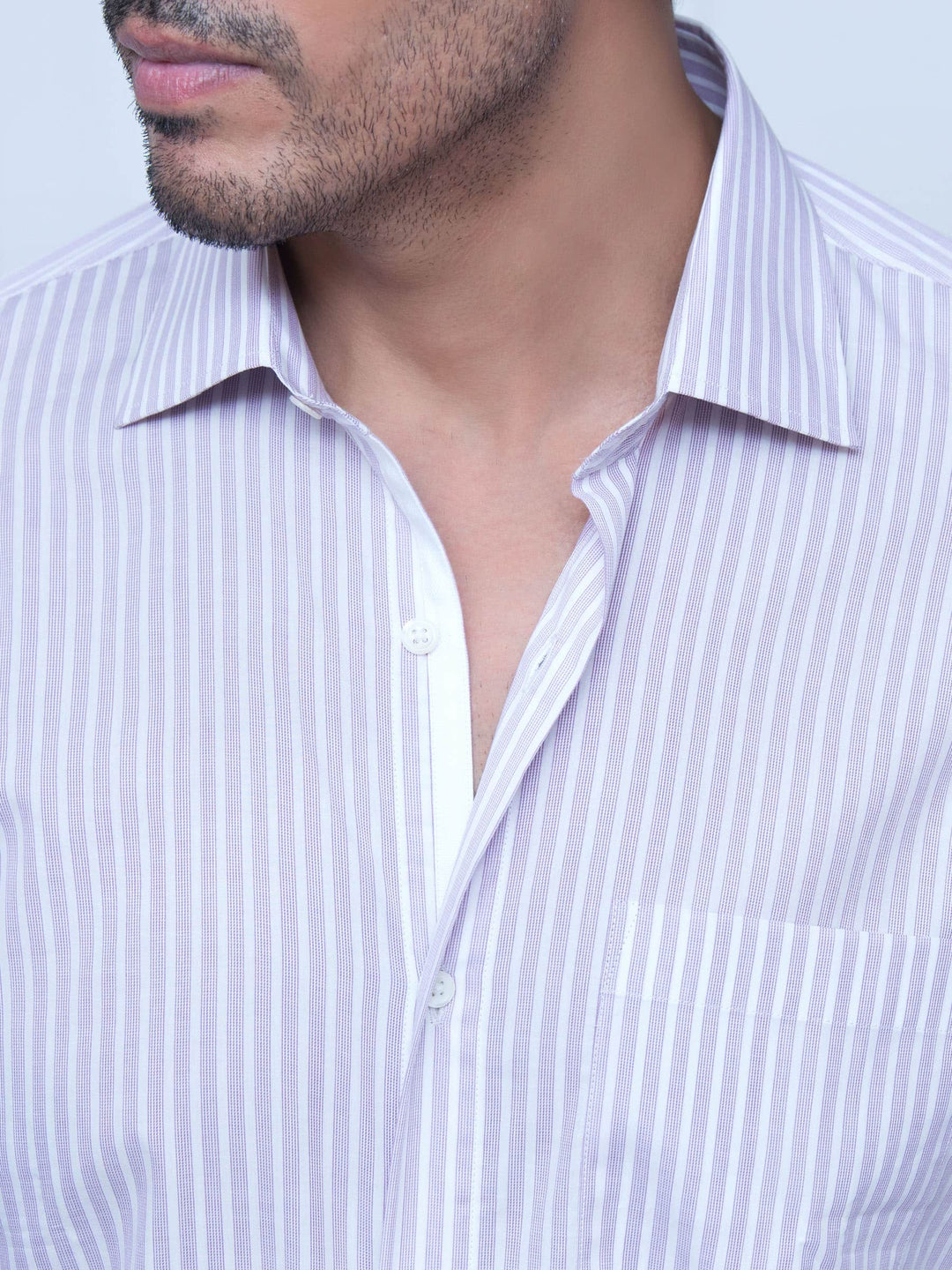 Purple Striped Shirt