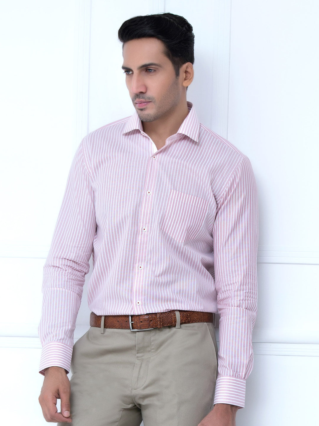 Red Striped Shirt With Detailing Brumano Pakistan