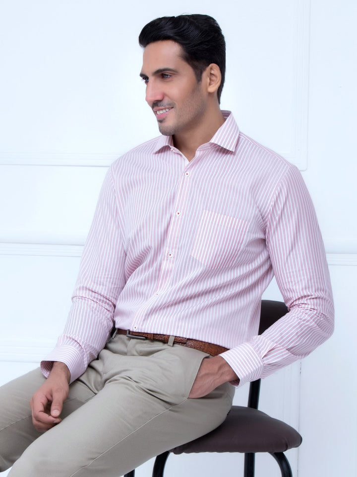 Red Striped Shirt With Detailing Brumano Pakistan