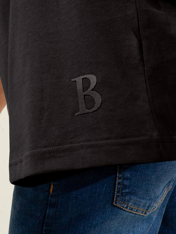 Basic Black Crew Neck T-shirt Brumano Pakistan
