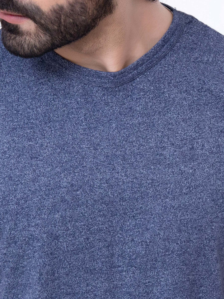 Blue Marl Round Neck T-Shirt