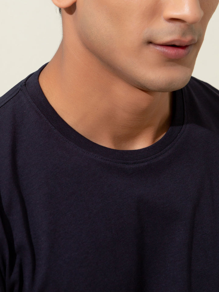 Basic Navy Blue Crew Neck T-Shirt Brumano PakistanBasic Navy Blue Crew Neck T-Shirt Brumano Pakistan