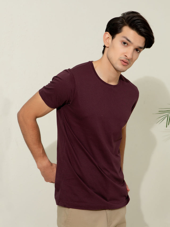 Basic Purple Crew Neck T-shirt Brumano Pakistan