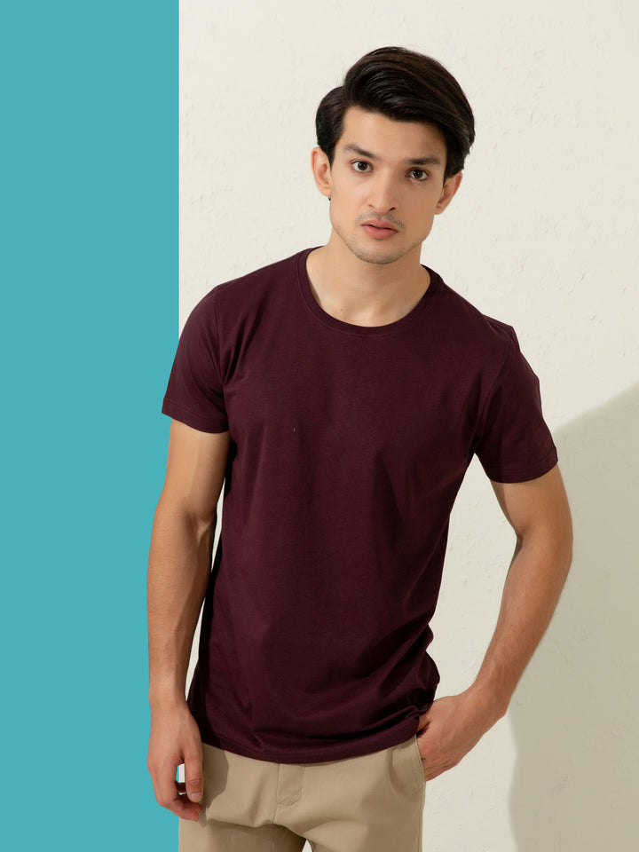 Basic Purple Crew Neck T-shirt Brumano Pakistan
