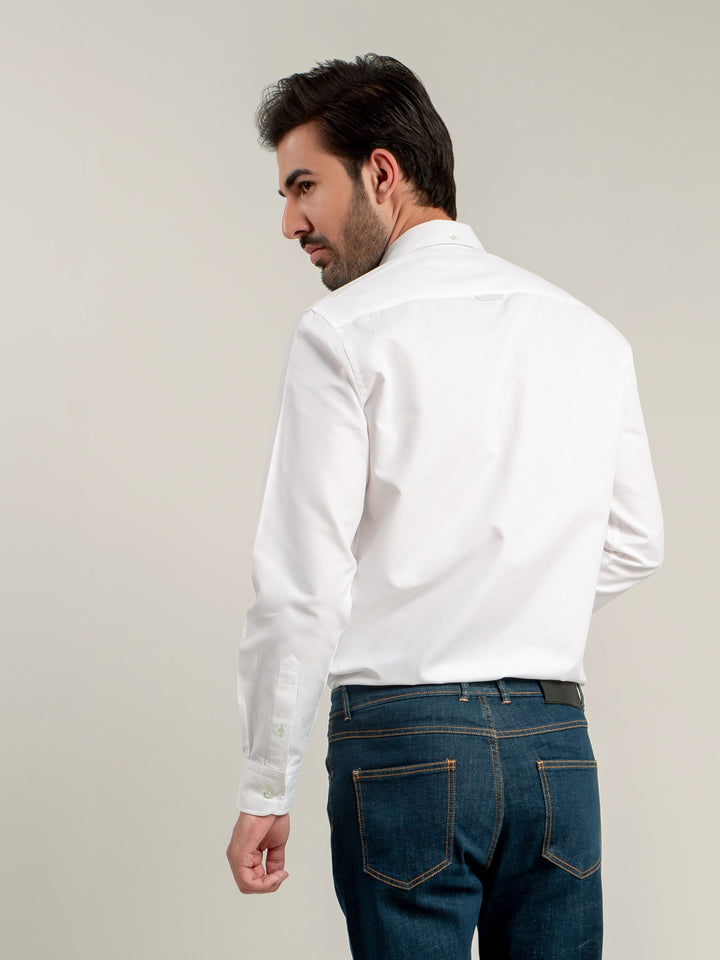 Basic White Button Down Shirt Brumano Pakistan