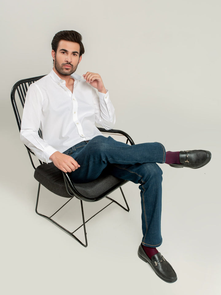 Basic White Button Down Shirt Brumano Pakistan