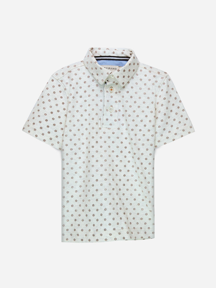 Beige Printed Polo Shirt Brumano Pakistan